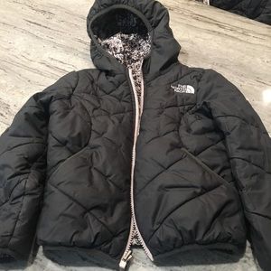 North Face girls reversible winter coat